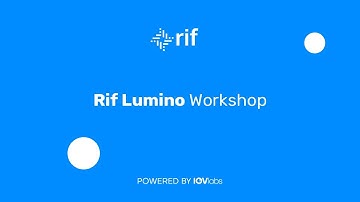 Webinar Series: RIF Lumino Workshop