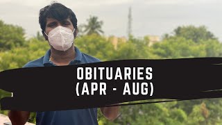 OBITUARIES WITH SOME CLUES | (APR - AUG) | REVISION | Mr.JACKSON