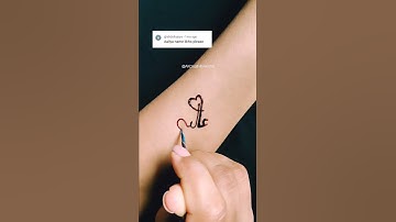 Aaliya Name Henna/Mehndi Tattoo Design| #AKcreativityHenna #hennacalligraphy #shorts