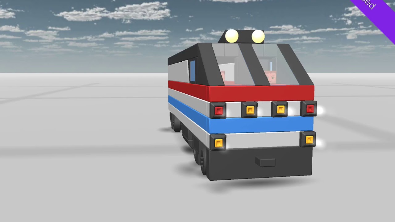 Blocksworld Amtrak train YouTube