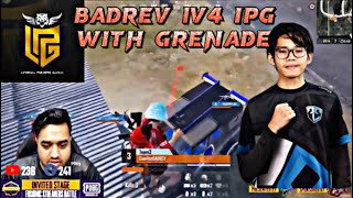 Badrev 1v4 ipg with grenade || GSM || pubg mobile