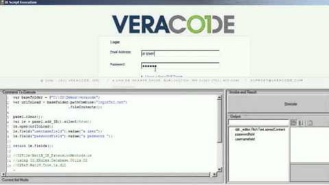 Writing an O2 Script to login into Veracode