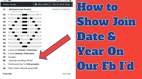 How to show join date in our fb I