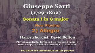 Giuseppe Sarti (1729-1802) Sonata in G major, Opus 1, 1
