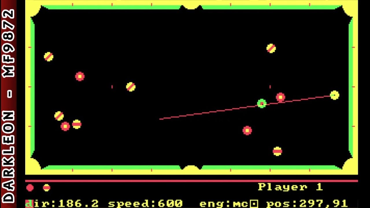 Retro Computer Pool PC Pool Challenges © 1984 IBM - PC DOS - Gameplay - YouTube