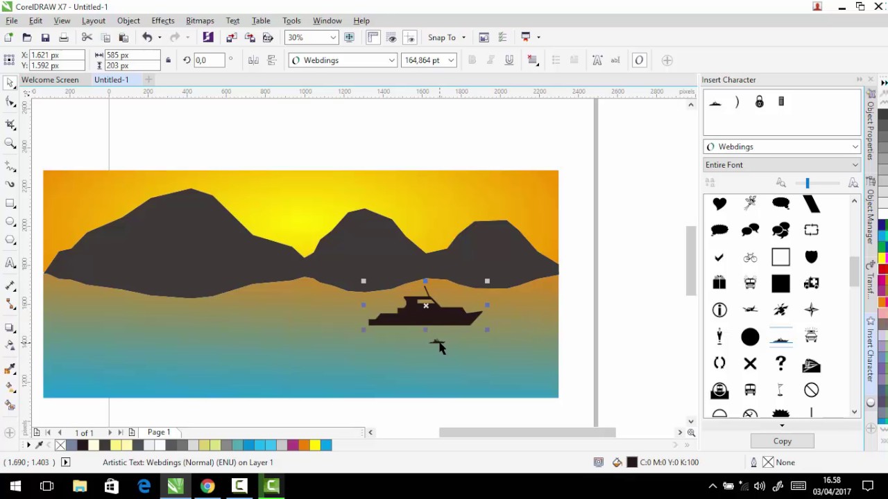 CorelDraw X7 Tutorial Cara Membuat Pemandangan Dengan Mudah 2017