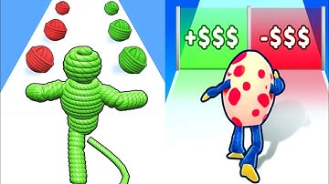 Rope Man VS Monster Egg - All Levels SpeedRun Gameplay Android iOS Part 1