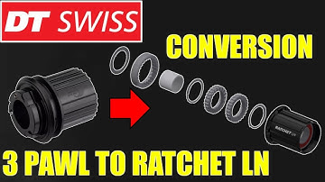 CONVERSION DT Swiss 3 PAWL TO RATCHET LN  || TUTORIAL + RATCHET 18/36/54T SOUND