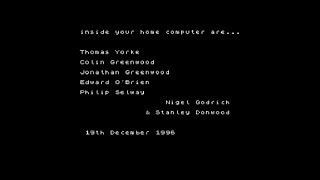 Radiohead ZX Spectrum program from OK Computer OKNOTOK 1997-2017