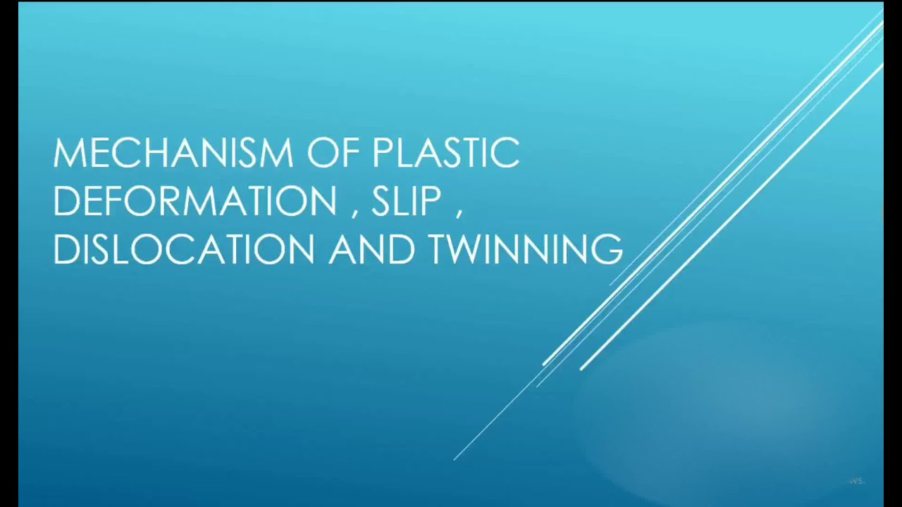 Mechanism of Plastic Deformation, Slip, Twinning and Dislocation YouTube