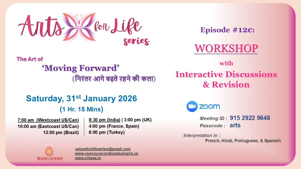 Spanish (Español) | Workshop on the Art of Moving Forward | Arts for Life Series | Ep.12c|Jan 31, 26