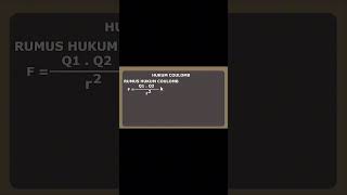 Hukum Coulomb yang Dijelaskan Kurang dari 1 MENIT!! #math #fisika