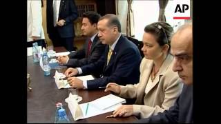 Georgian President Saakashvili and Turkish PM Erdogan meeting