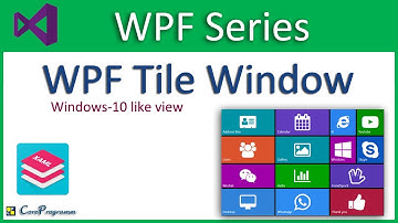 WPF Tiles - Windows 10 like startup screen  | CoreSpider