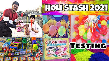होली Stash Testing 2021 | Latest Collection | Colour Crackers 😍 Unique  Testing | Holi Testing 2021