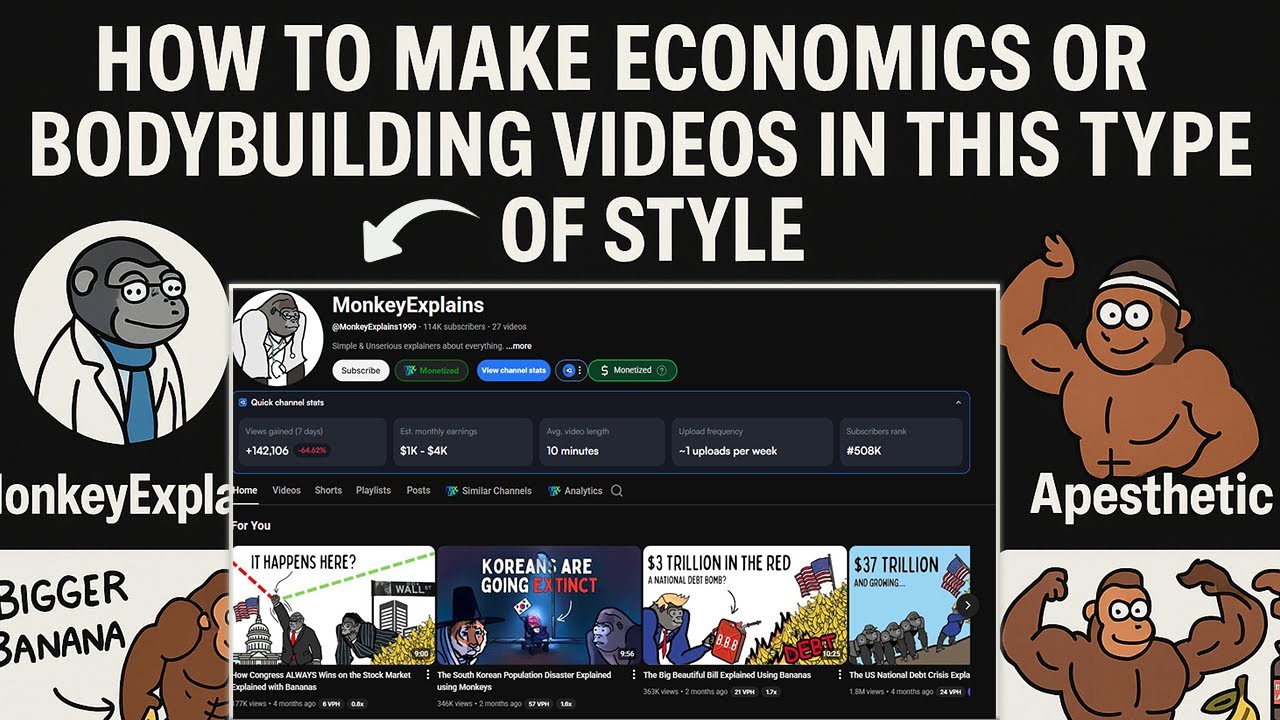 Make Stunning 2D Blender Style Animations for Economics or Fitness Channels With AI (Step-by-Step)