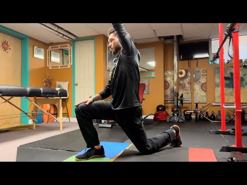 Half Kneeling Hip Flexor Stretch + Reach + Side Bend - YouTube