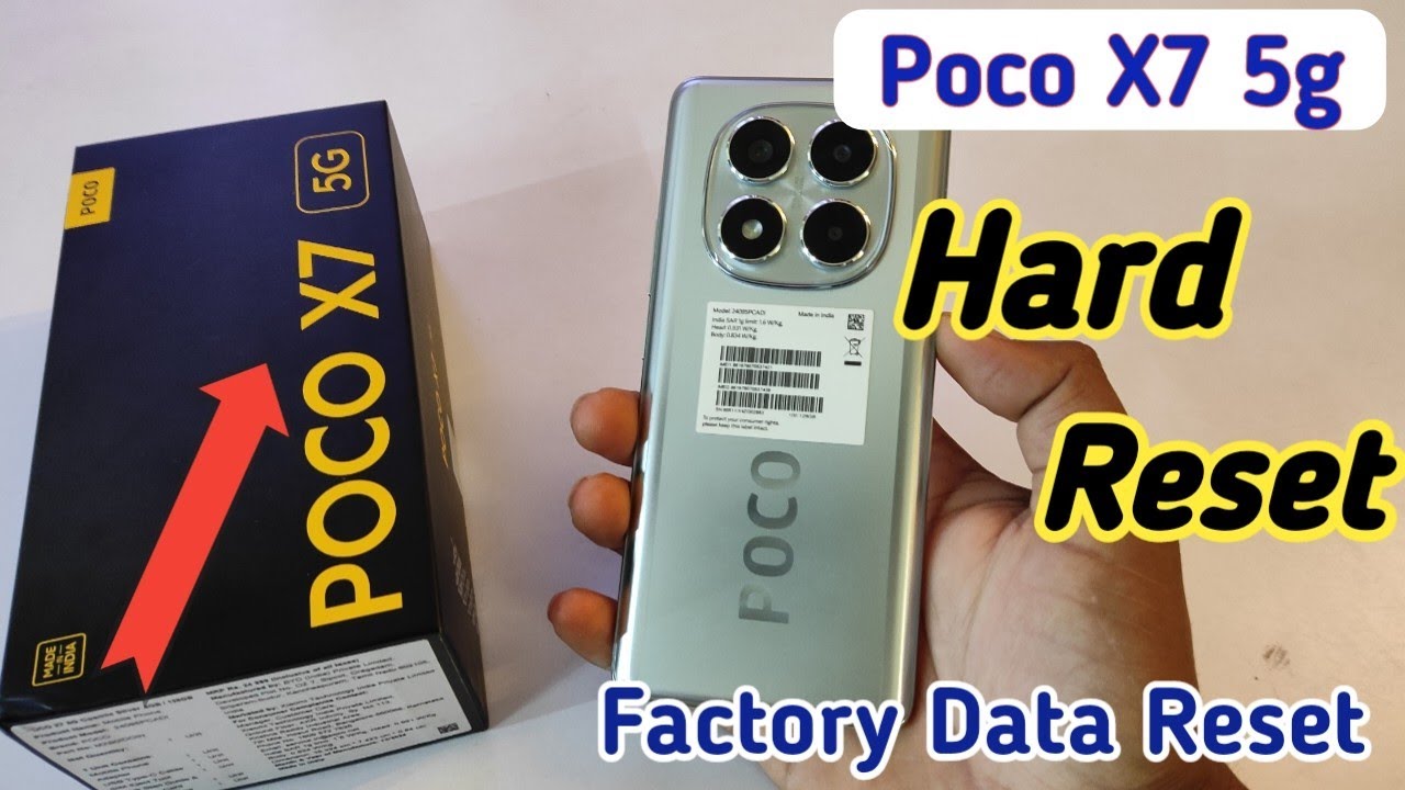 Poco Factory Poco x7 5g Hard Reset | How To Factory Data Reset Poco x7 5g - YouTube
