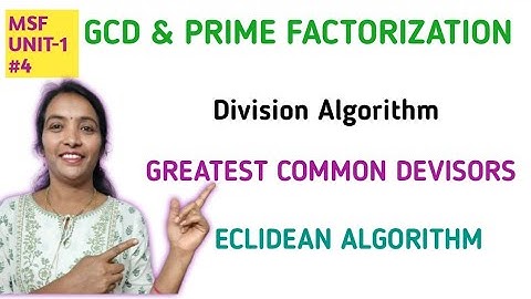 JNTUH MSF | GCD | Greatest Common Devisors | Find GCD Using Euclidean Algorithm | MSF in easy way |