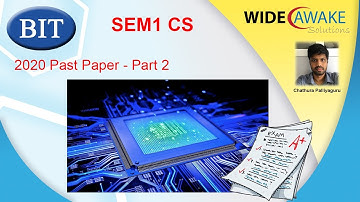 BIT SEM1 CS - 2020 Past Paper Part 2 (IT1206 – Computer Systems)