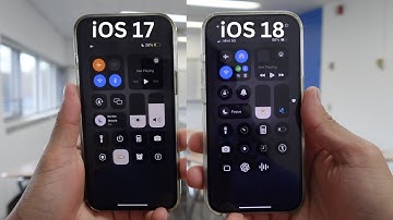 Comparing iOS 18 vs iOS 17 Control Center. It