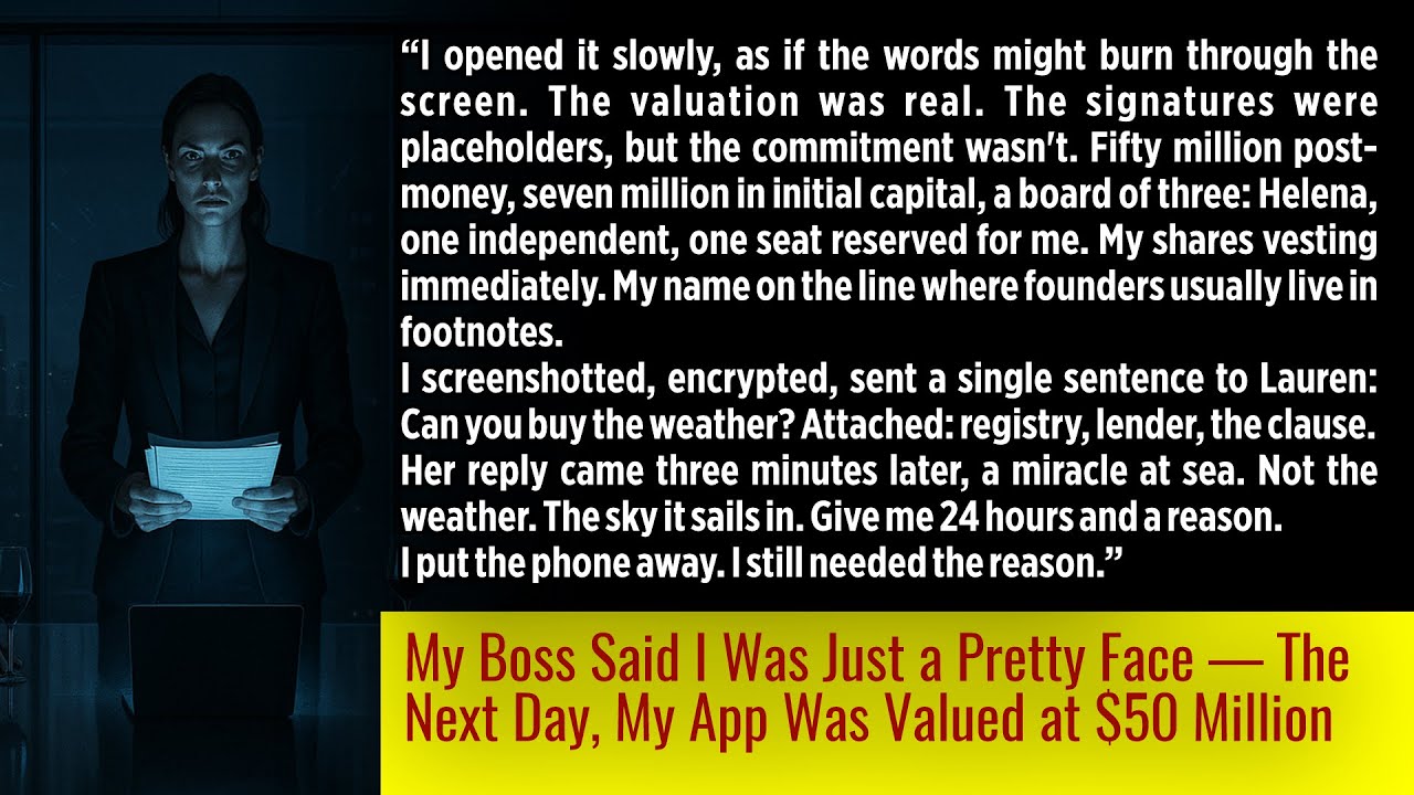 My Boss Said I Was Just a Pretty Face — The Next Day, My App Was Valued at $50 Million