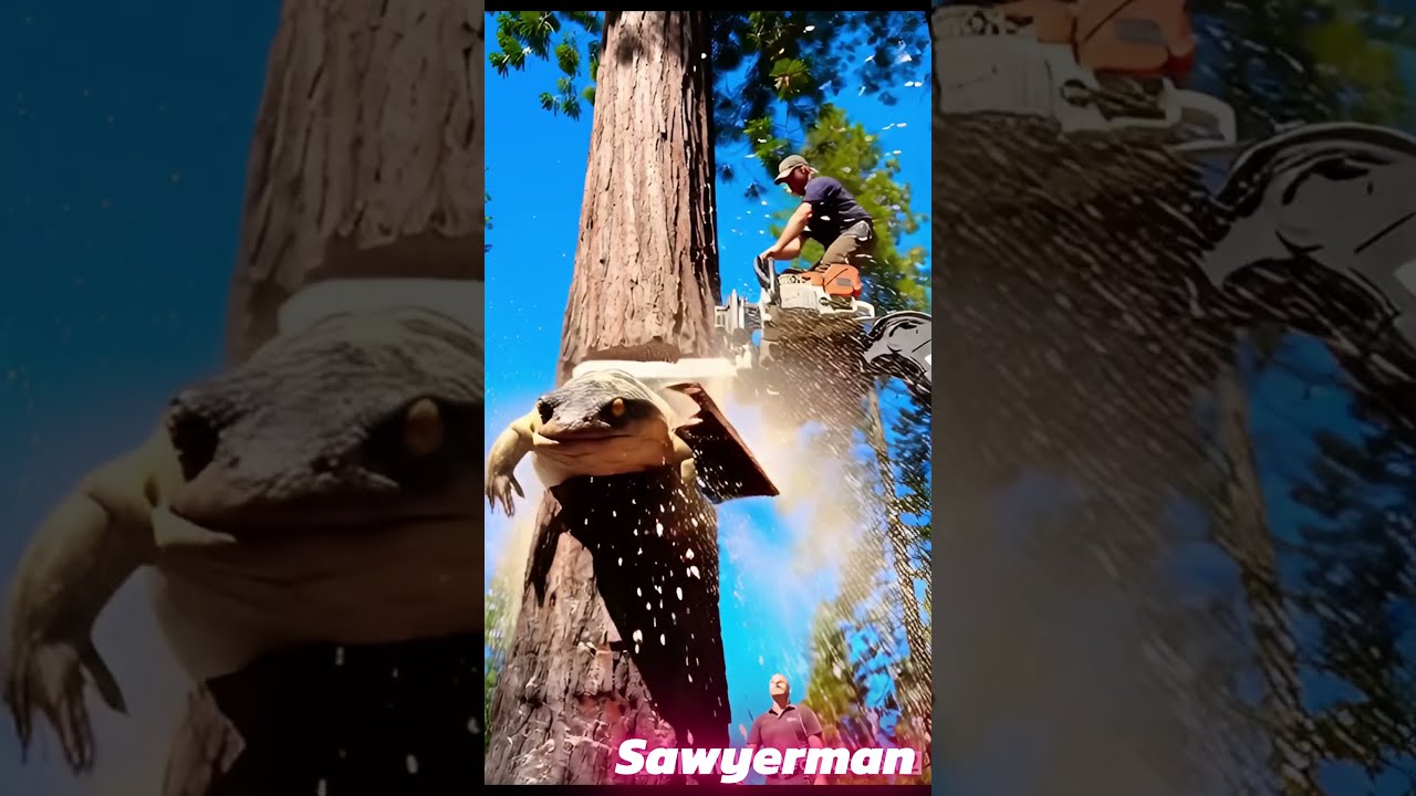 NEVER Use A Chainsaw On These Trees Horrifying Creature Could Suddenly Appear At Any Moment 
