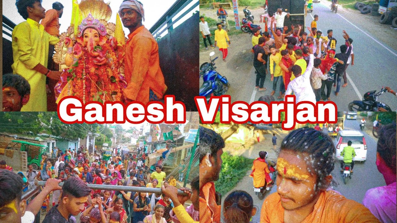 Ganesh Visarjan 🐚 mirzapur 2023 || Chhotu vlogs 123
