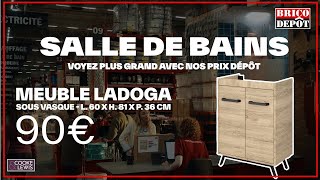 Voyez plus grand avec notre meuble de salle de bains LADOGA - Brico Dépôt