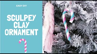 Sculpey Clay Candy Cane Ornament