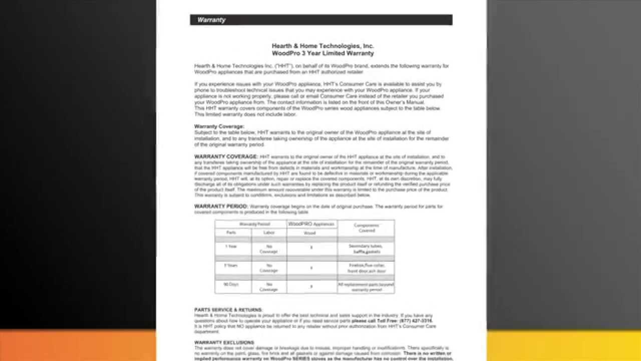Troubleshooting & Warranty on your WoodPro Stove YouTube