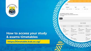 How to access online Class and Exams Timetable