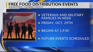Food distribution event for military families in Johnstown