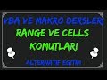 Excel VBA Ders #003 -  Range ve Cells Komutları