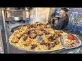 Kabuli pulao recipe  how to make 200 kg afghani pulao  plov rice popular street food in pakistan