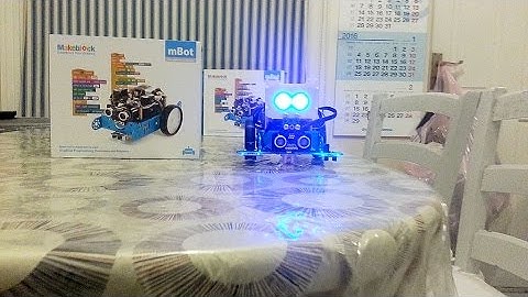 Robot Obstacle and free fall avoidance with mBot Special #ArduinoDay 2016