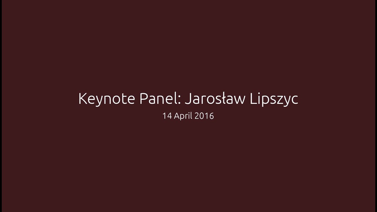 OE Global 2016: Keynote: Jarosław Lipszyc educational research and reviews