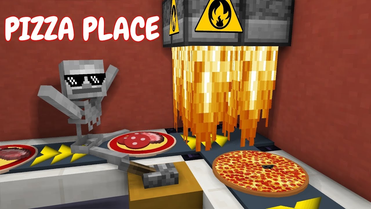 monster school work at pizza place minecraft animation youtube