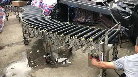 Stainless Steel 304 Powered Flexible Roller Conveyor