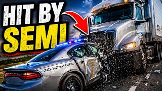 Ohio State Trooper Hit by Semi During Pursuit