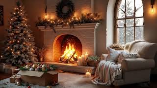 🎄 Cozy Christmas Cabin Ambience | Relaxing Fireplace, Snowfall & Christmas Tree Lights ❄️🔥 screenshot 4