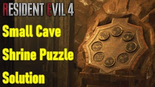 Resident Evil 4 remake small cave shrine puzzle solution, all symbols screenshot 5