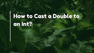 How to Cast a Double to an Int