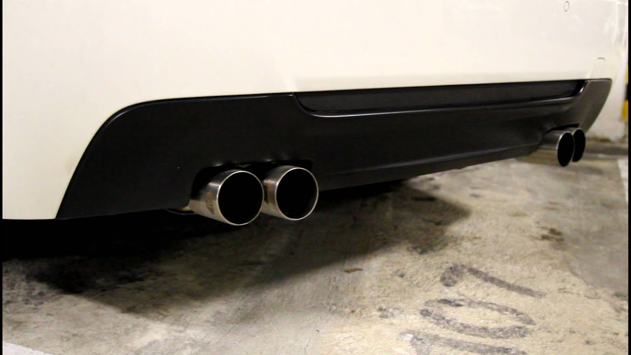BMW E92 335i AE Performance Quad Exhaust System (Cold Start) - YouTube