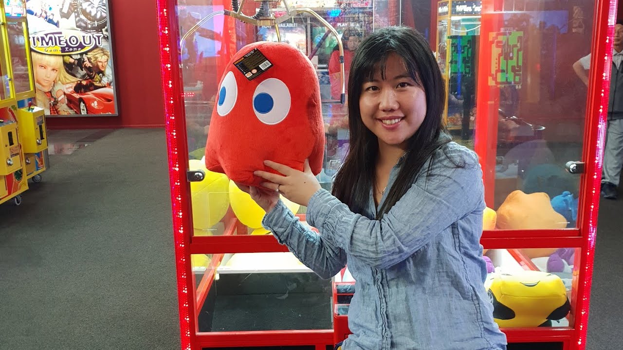 Big plush toy win from Claw Machine FIRST TRY YouTube