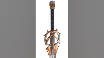 Fantasy Sword - improved model with better materials and textures #3danimation #gaming #sword