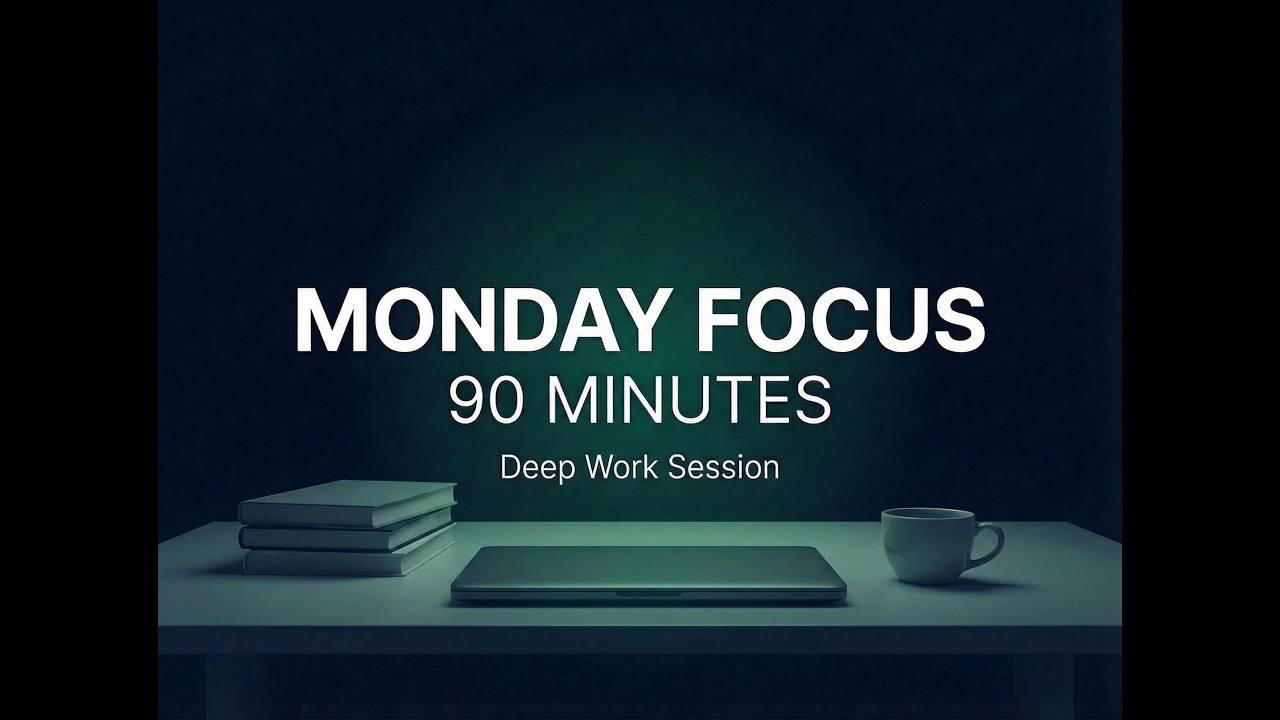 Monday Deep Focus – 90 Minute Session for Productivity (No Lyrics)