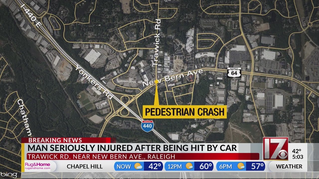 Man seriously injured in pedestrian crash on Trawick Road: Raleigh ...