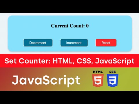 Set Counter App in HTML CSS and JavaScript - YouTube