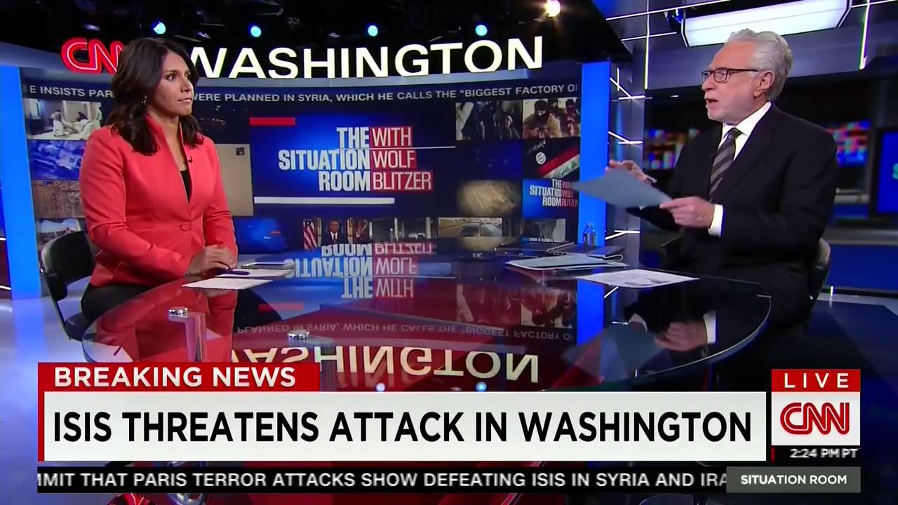 Rep Tulsi Gabbard on CNN's The Situation Room- Nov 16 ...